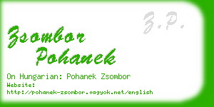 zsombor pohanek business card